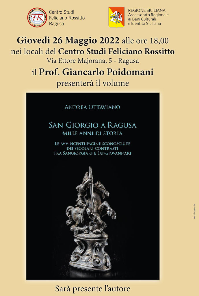 Al Feliciano Rossitto il libro di Andrea Ottaviano: San Giorgio a Ragusa